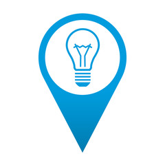 Icono localizacion simbolo bombilla