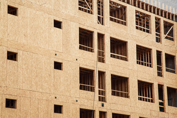 Wood Sheathing on Apartment Construction