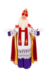 Obraz premium Sinterklaas standing on white background
