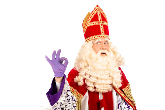 Happy Sinterklaas on white background