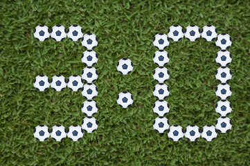 7 Segment pattern football score match report.