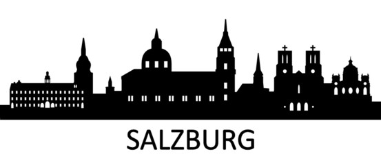 Skyline Salzburg Österreich - obrazy, fototapety, plakaty