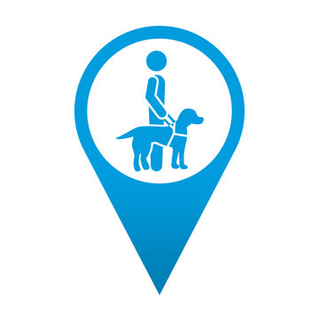 Icono localizacion simbolo perro guia