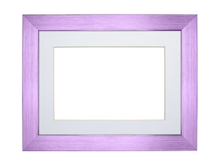 Purple silver frame isolated on white