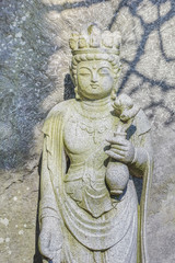 Obraz premium Kannon Bodhisattva at hasedera Temple in Kamakura