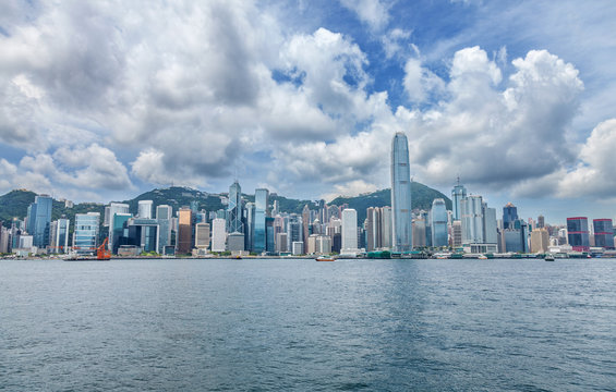 Famous Hong Kong skyline