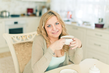 attractive woman with coffee