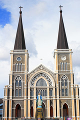 Fototapeta na wymiar Cathedral in Chanthaburi province, Thailand.