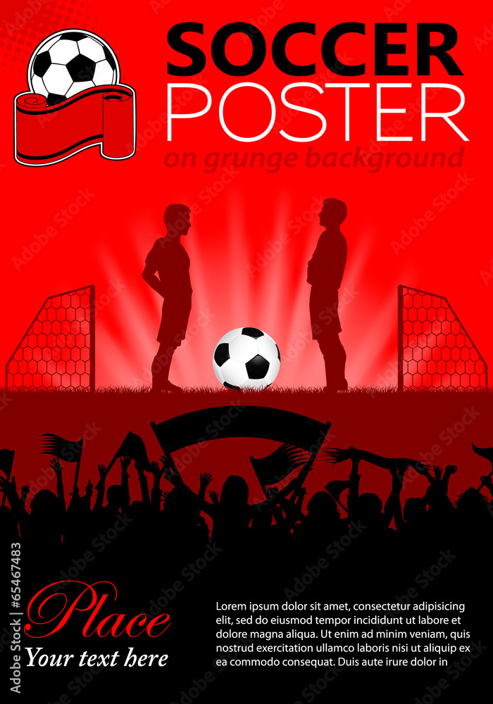 Wall mural Soccer Poster