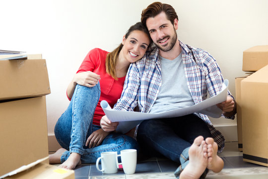 Young Couple Moving In New Home