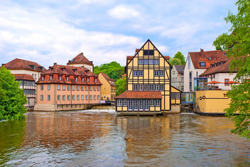 Das romantische Mühlenviertel von Bamberg in Franken