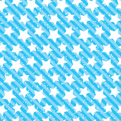 Obraz premium Seamless grunge star texture. Blue background.