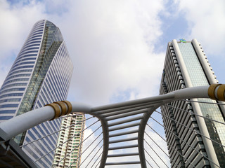 Naklejka premium view of modern buildings in Sathorn ,Thailand