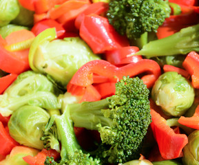 Fresh cooked vegetables