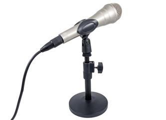 Microphone on a white background