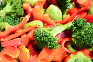 Mixed vegetables background