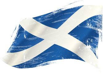 Scottish flag grunge