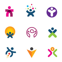 Make impact creating innovation of human potencial logo icon
