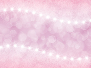 Abstract pastel pink  background with boke effect and stars