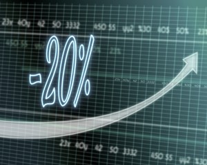  icon on stock market graph