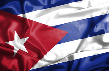 Cuba waving flag