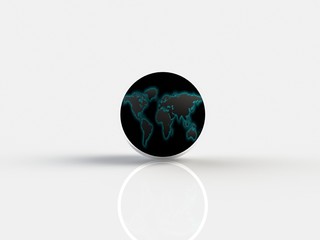 3d world globe icon
