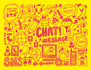 doodle communication background