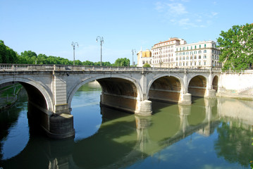 Bridges over the Tiber river in Rome - Italy