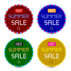 Hot Summer Sale Stickers Set