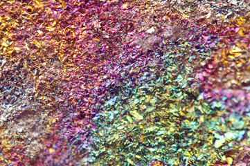 Obraz premium Fantastic background, magic of a stone, rainbow in metal rock