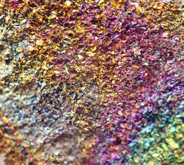 Fantastic background, magic of a stone, rainbow in metal rock