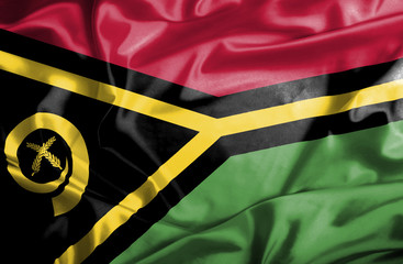 Vanuatu waving flag