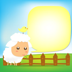 Cute Sheep text box 002