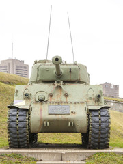 WWII M4 Sherman Tank at La Citadelle, Quebec City, Quebec,