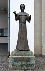 Statue of Francis of Assisi in Dusseldorf, Germany