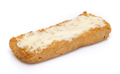 Buttered crisp toast