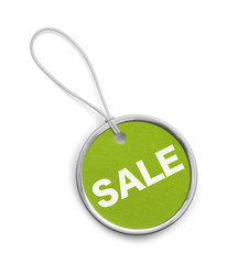 Round Green Sale Tag