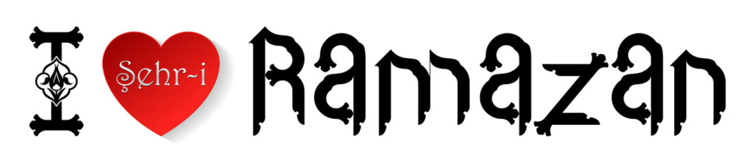 Vektörel Ramazan Tipografi