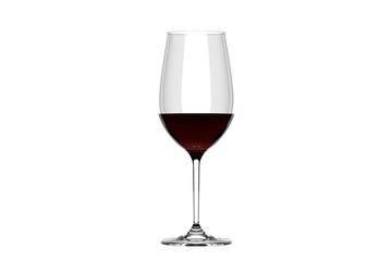 Glass of red wine isolate on white