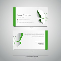 Modern simple design business invitational card template with bu