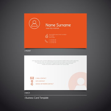 Modern simple design business invitational card template with fl