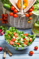Healthy fresh spring salad