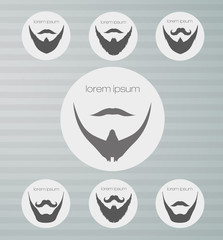 round icons beard with mustache
