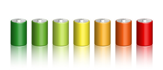 Illustration of 3d battery energy efficiency