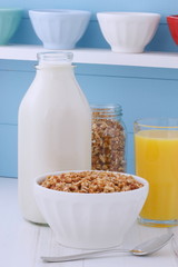 Delicious muesli breakfast