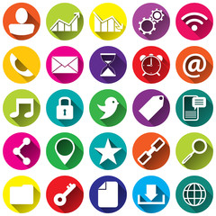 Social media flat icons