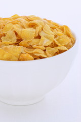 Healthy corn flakes breakfast