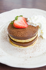 Chocolate pudding pancake