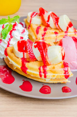 Strawberry banana pancake