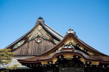 Fototapeta premium Nijo Castle roof details